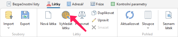 Vyhledání látky na ECHA