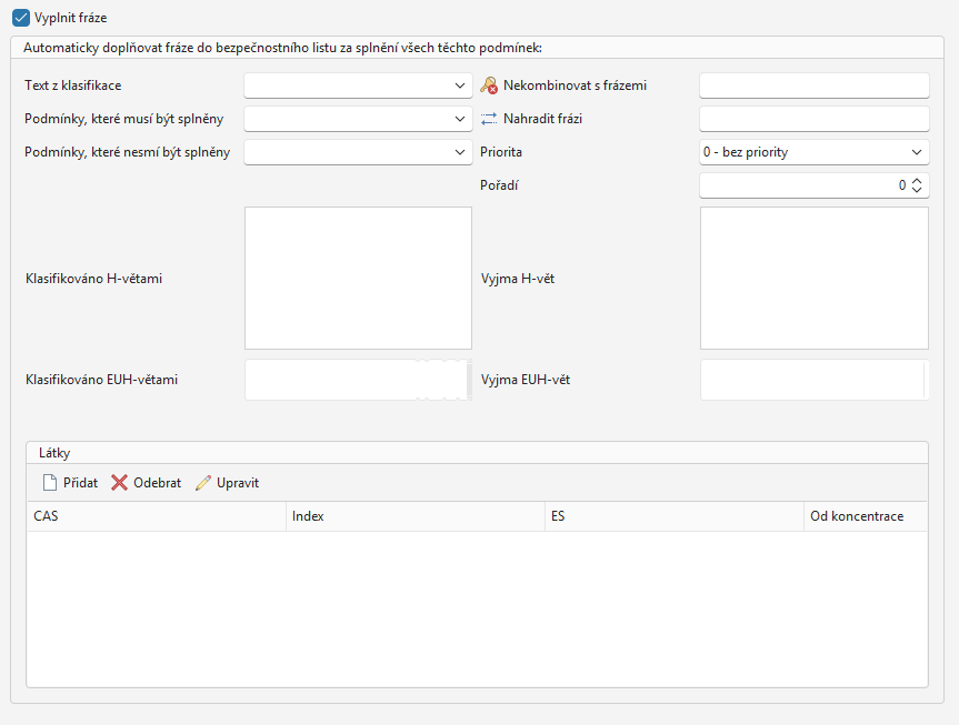 Pravidla pro automatické použití fráze