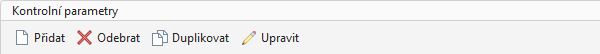 Kontrolní parametry