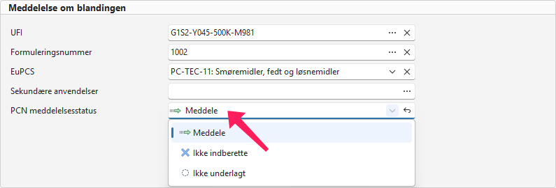 Meddelelsesstatus
