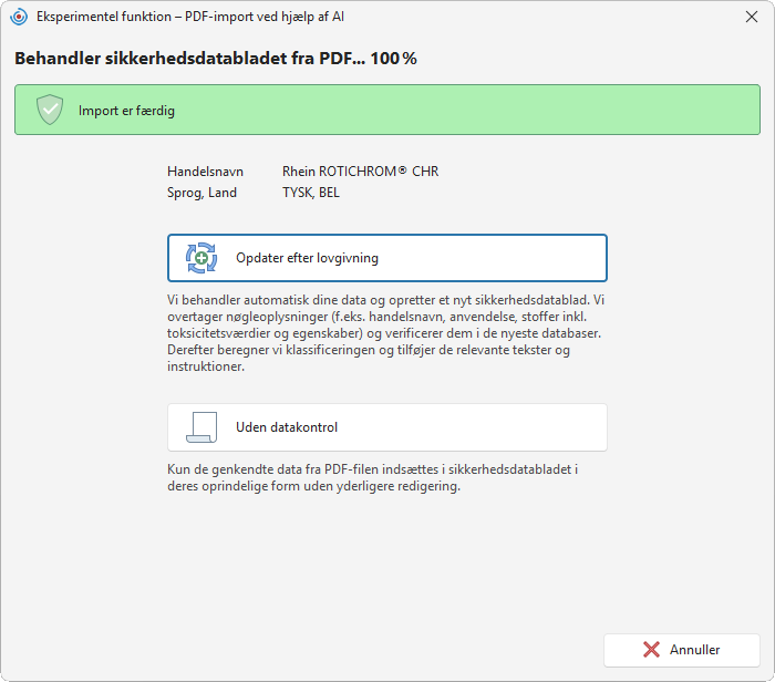 Valg af databehandling