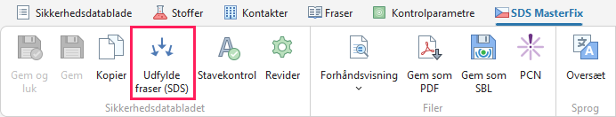 Udfyldning af fraser