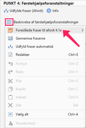 Foreslåede fraser