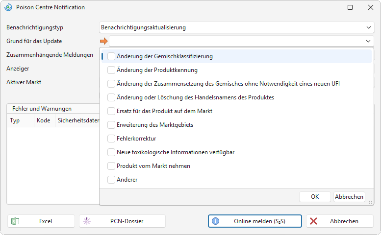 Gründe für die Aktualisierung