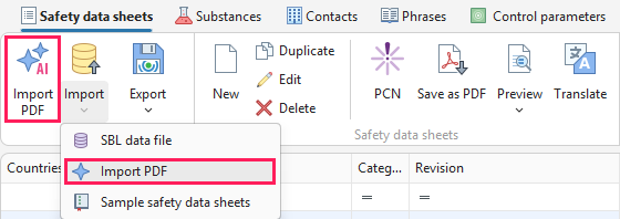 AI import button