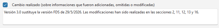 Cambios en las secciones