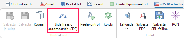 Fraaside täitmine