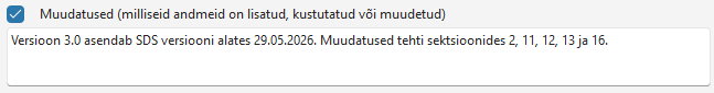 Muudatused jagudes
