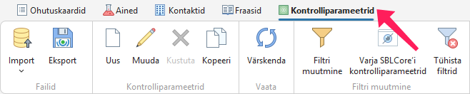 Kontrollparameetrid