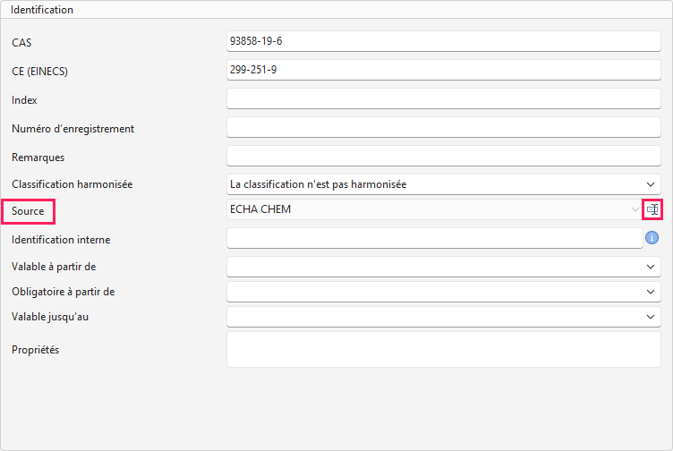 Modification de la source