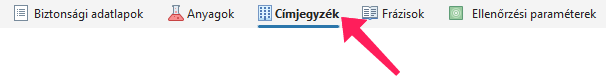 Címjegyzék