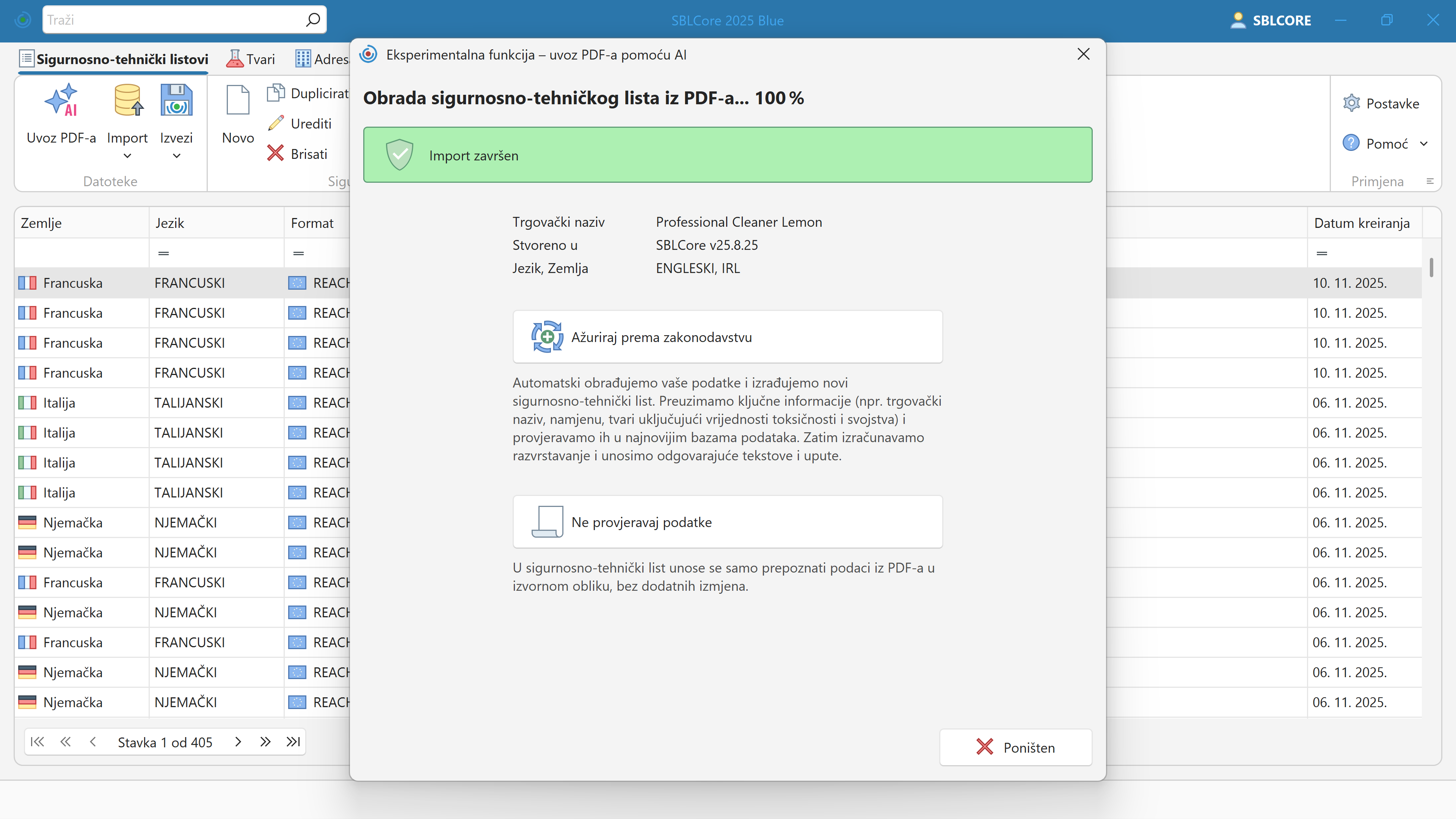 Uvoz SDS-a uz pomoć AI
