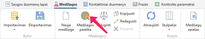 Medžiagos paieška ECHA