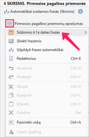Siūlomos frazės
