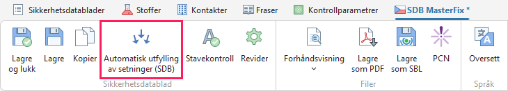 Fylle ut standardtekster