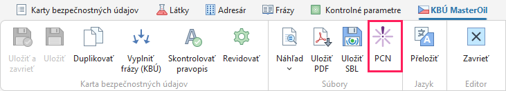 Tlačítko PCN