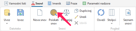 Iskanje snovi na ECHA