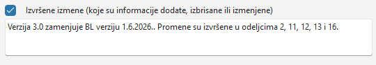 Promene u odeljcima