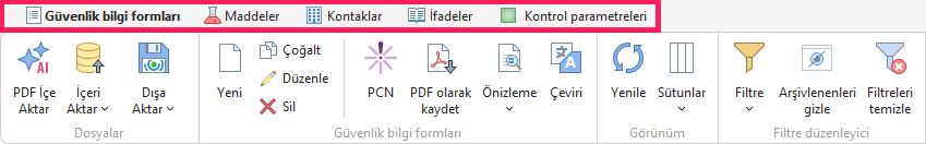 Sekmeler