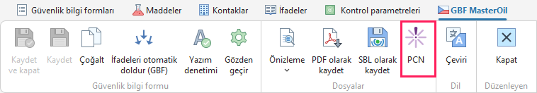 PCN düğmesi